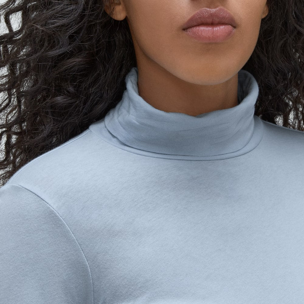 The Organic Cotton Turtleneck | Mist - Image 4