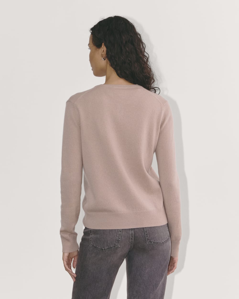The Classic Cardigan in Cashmere | Dusty Rose - Image 4
