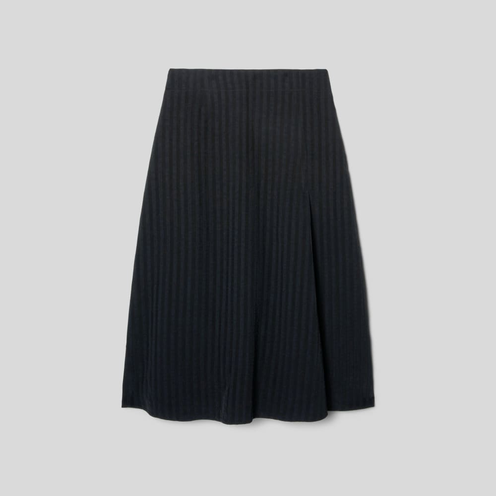 The City Stripe Midi Skirt | Black - Image 2