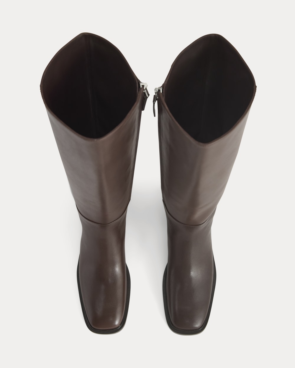 Leather Knee-High City Boot | Deep Brown - Image 5