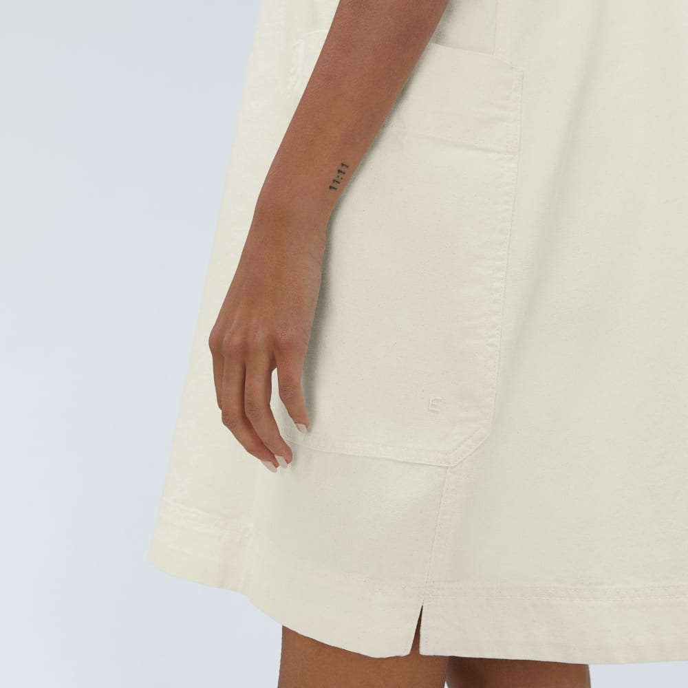 The Cross-Back Apron Mini Dress | Canvas - Image 6