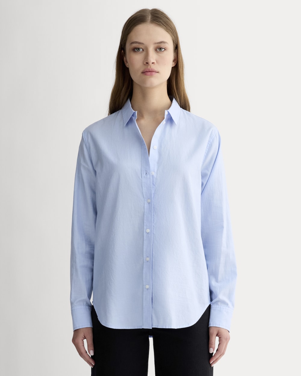 The Must-Have Shirt in Silky Cotton | Pale Blue