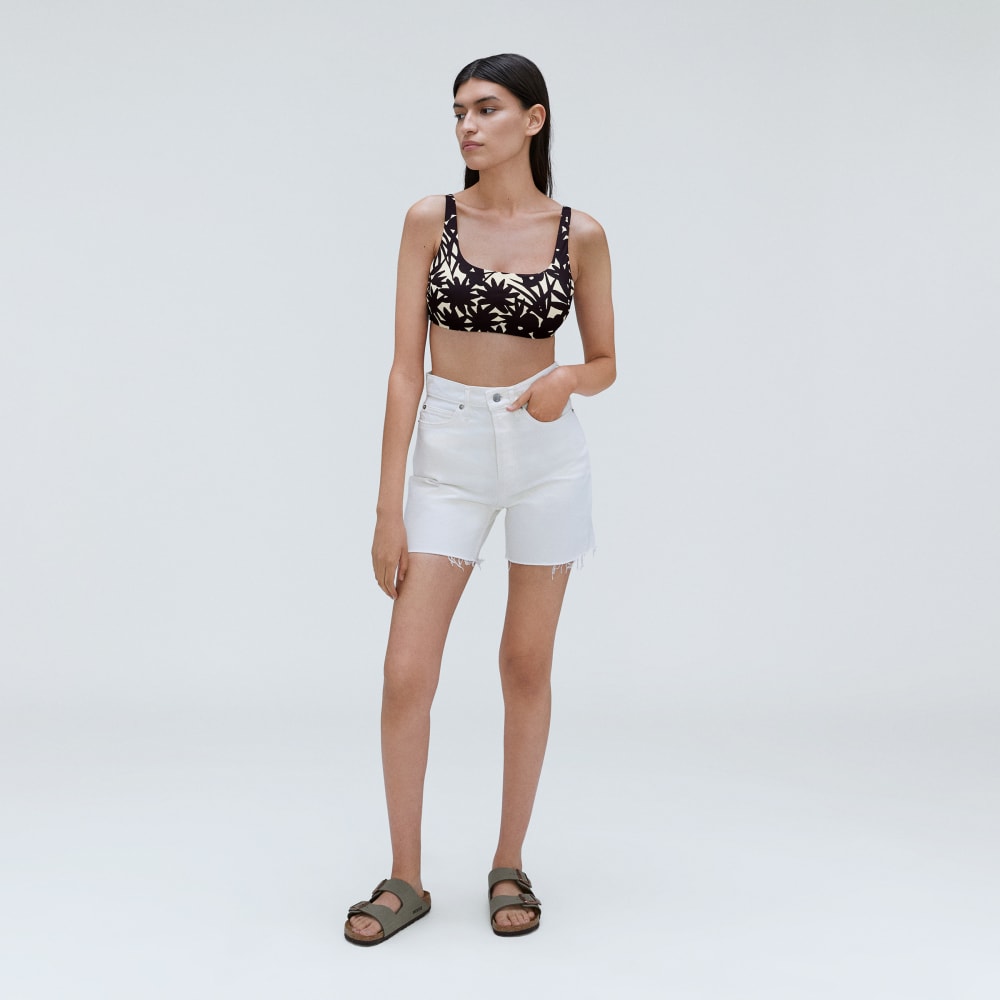 The Square-Neck Bikini Top | Black / Canvas Floral - Image 5