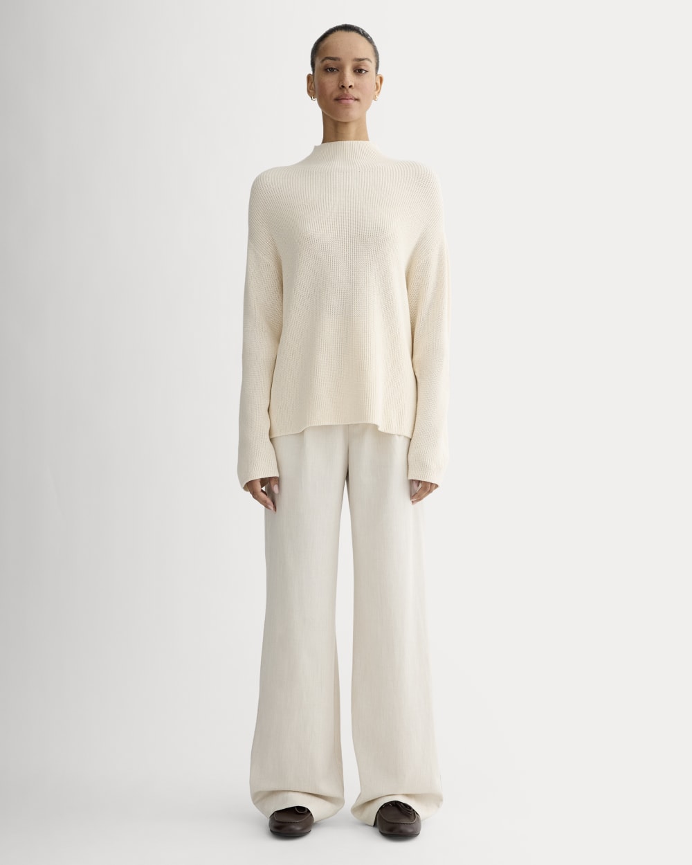 The Slouchy Funnel Neck in Everyday Cotton | Canvas - Image 4