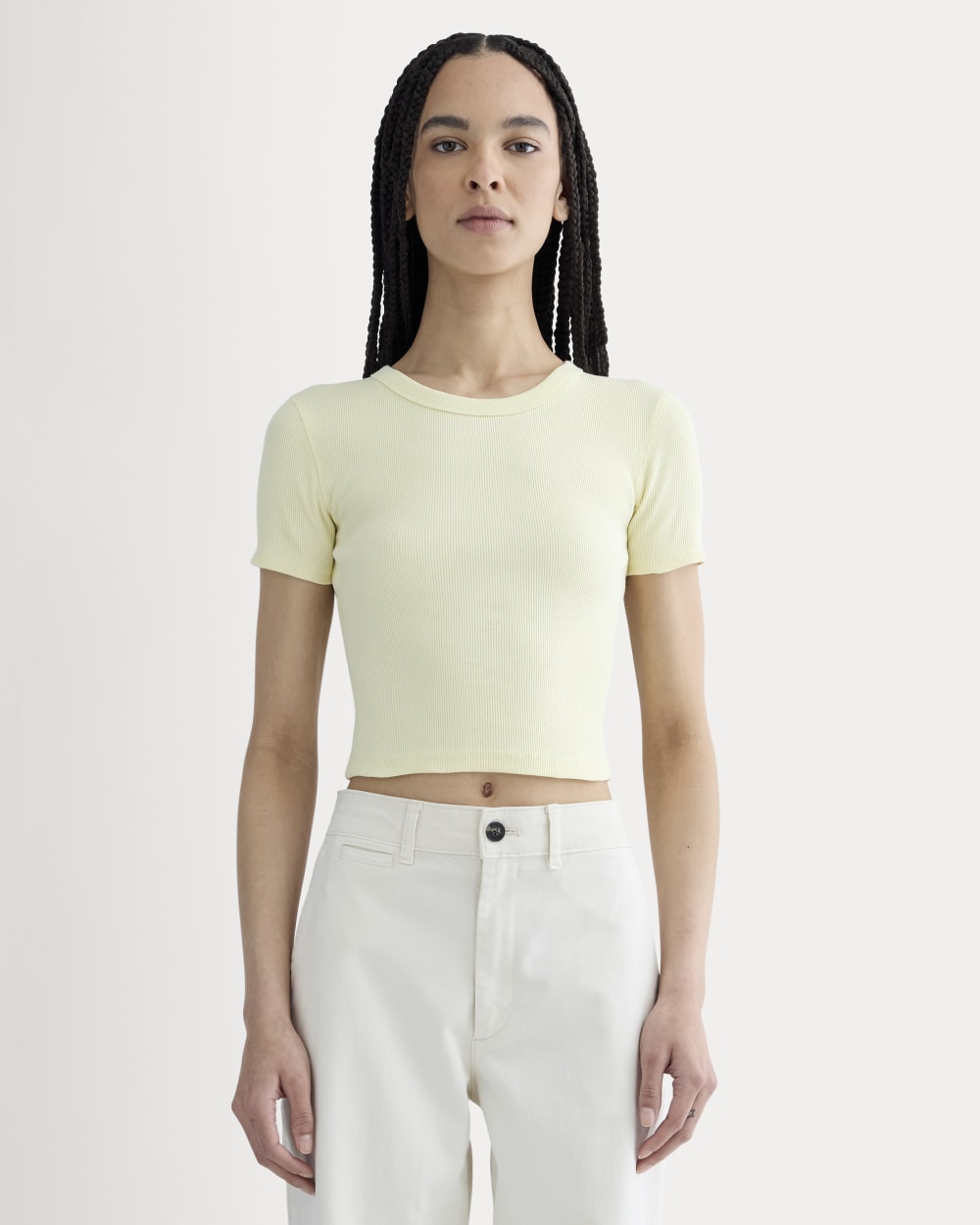 The '90s Rib Tee | Light Yellow