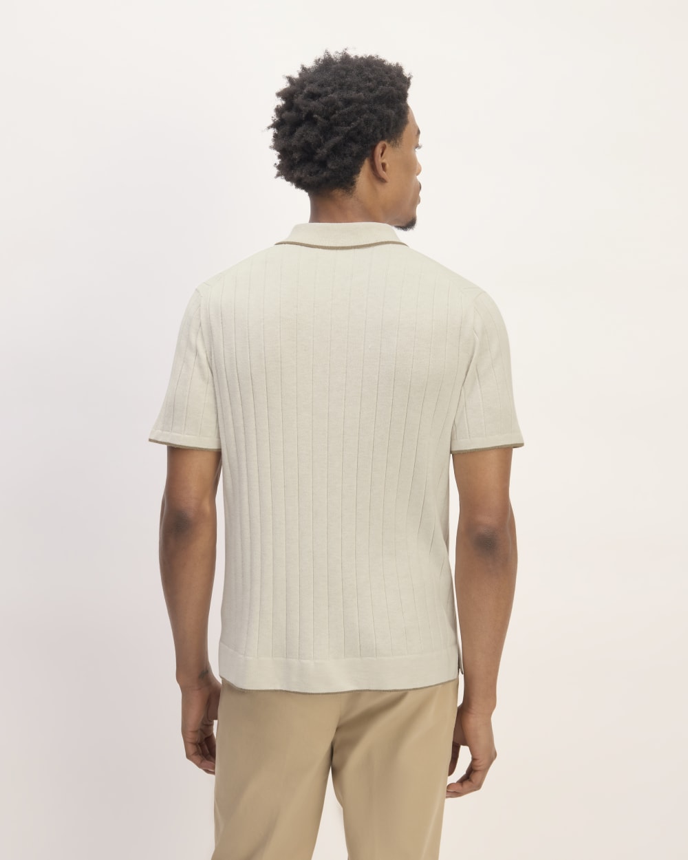The No-Sweat Button-Down Polo | Heathered Canvas - Image 6