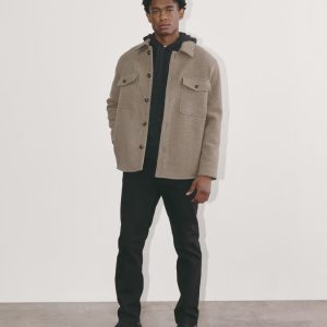 The Wool Overshirt | Heather Taupe