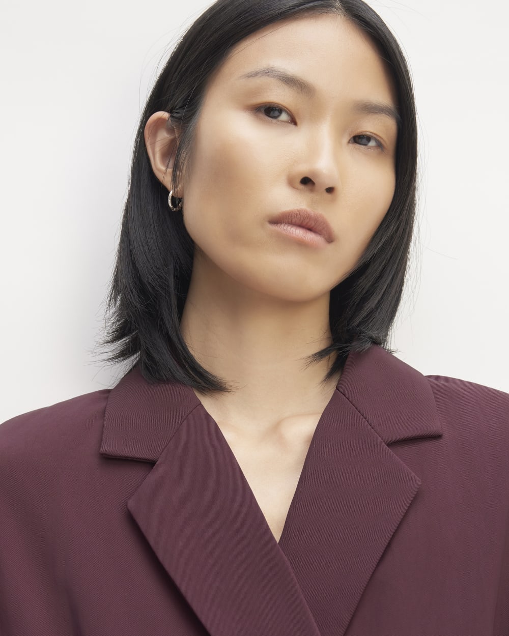 The Drapey Blazer | Burgundy - Image 4