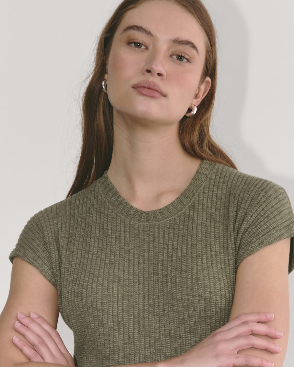 The Rib-Knit Cap-Sleeve Midi Dress | Kalamata - Image 3