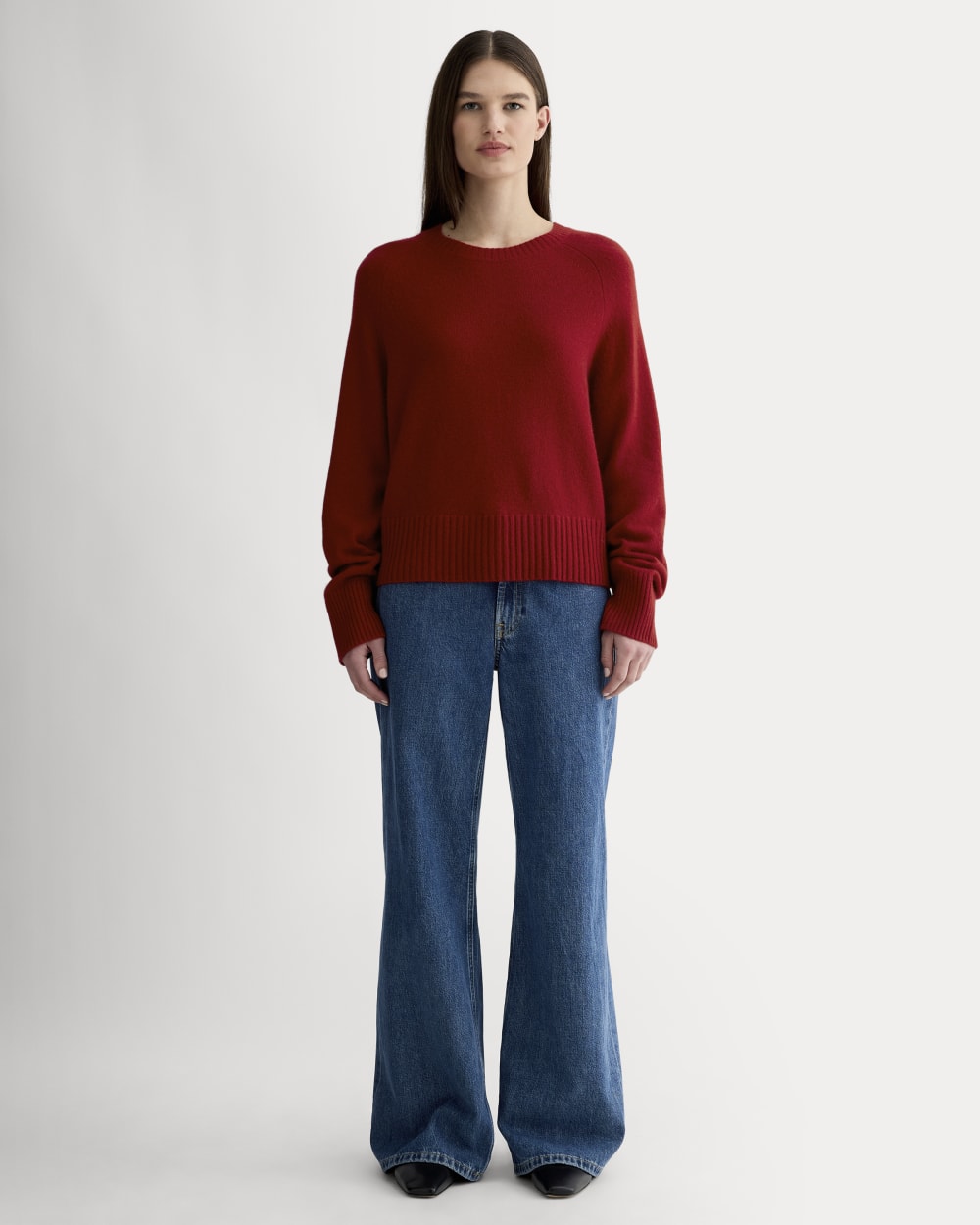 The Boxy Crew in Cashmere | Berry Red - Image 3