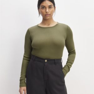 The Luxe Rib Long-Sleeve Crew | Kalamata