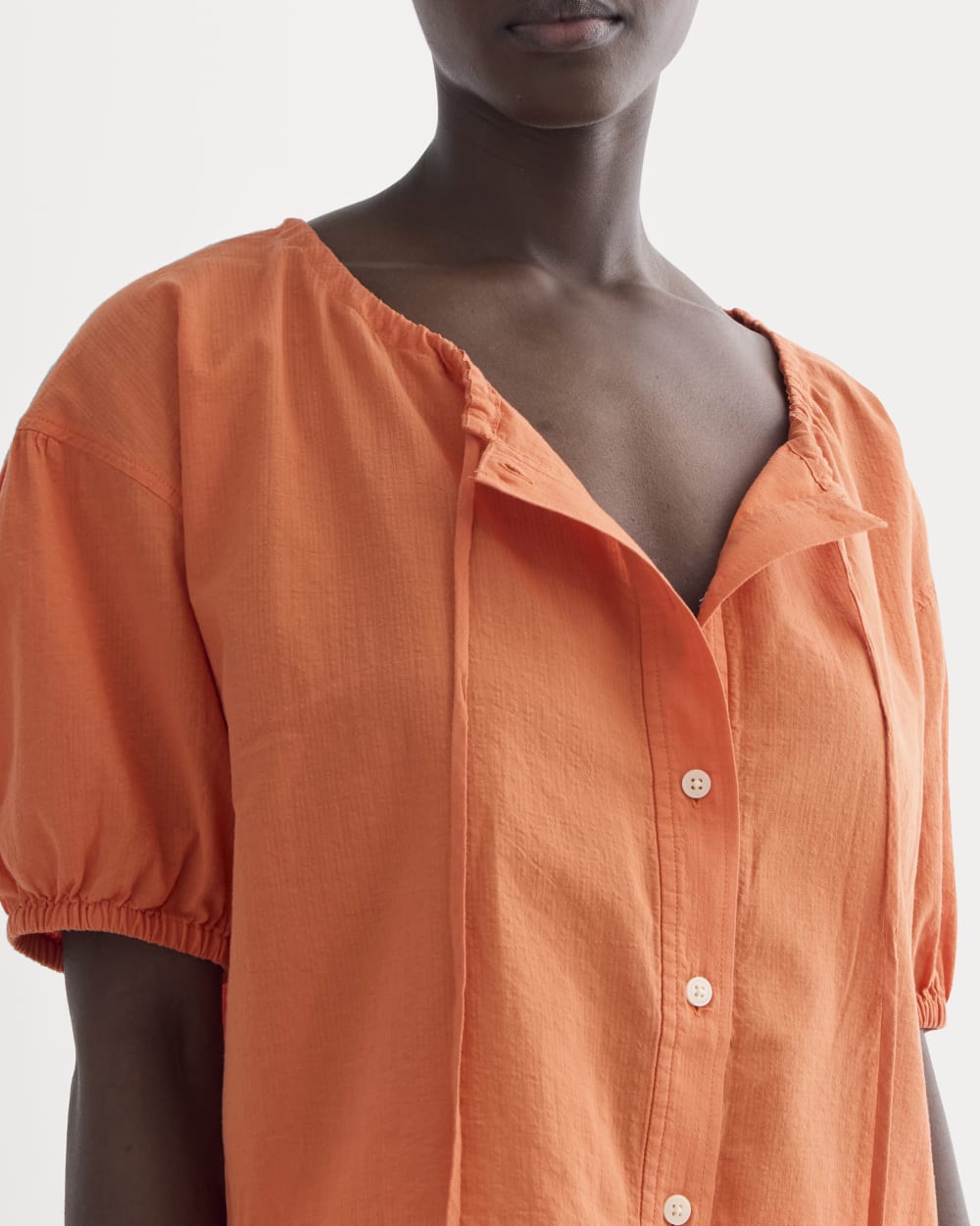 The Gauze Button-Up | Soft Orange - Image 4