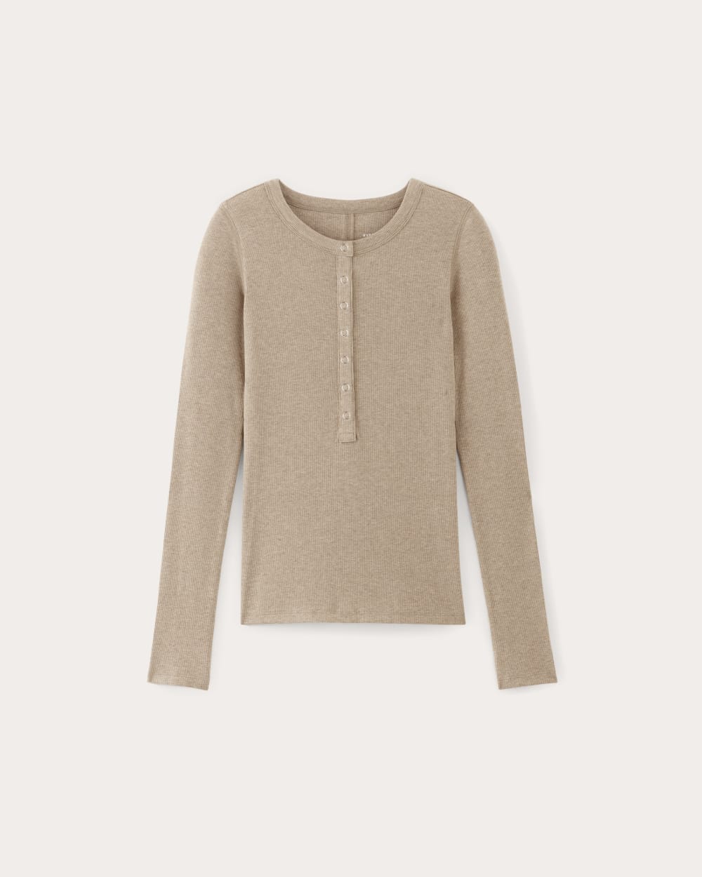 The Luxe Rib Henley | Heathered Tan - Image 2