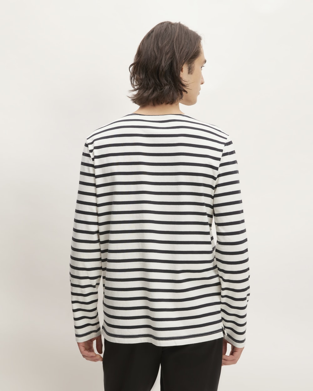 The Premium-Weight Long-Sleeve Mariner Tee | Canvas / Black - Image 6