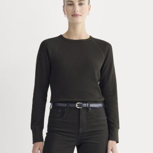 Slim-Fit Crew in Cozy Waffle | Black