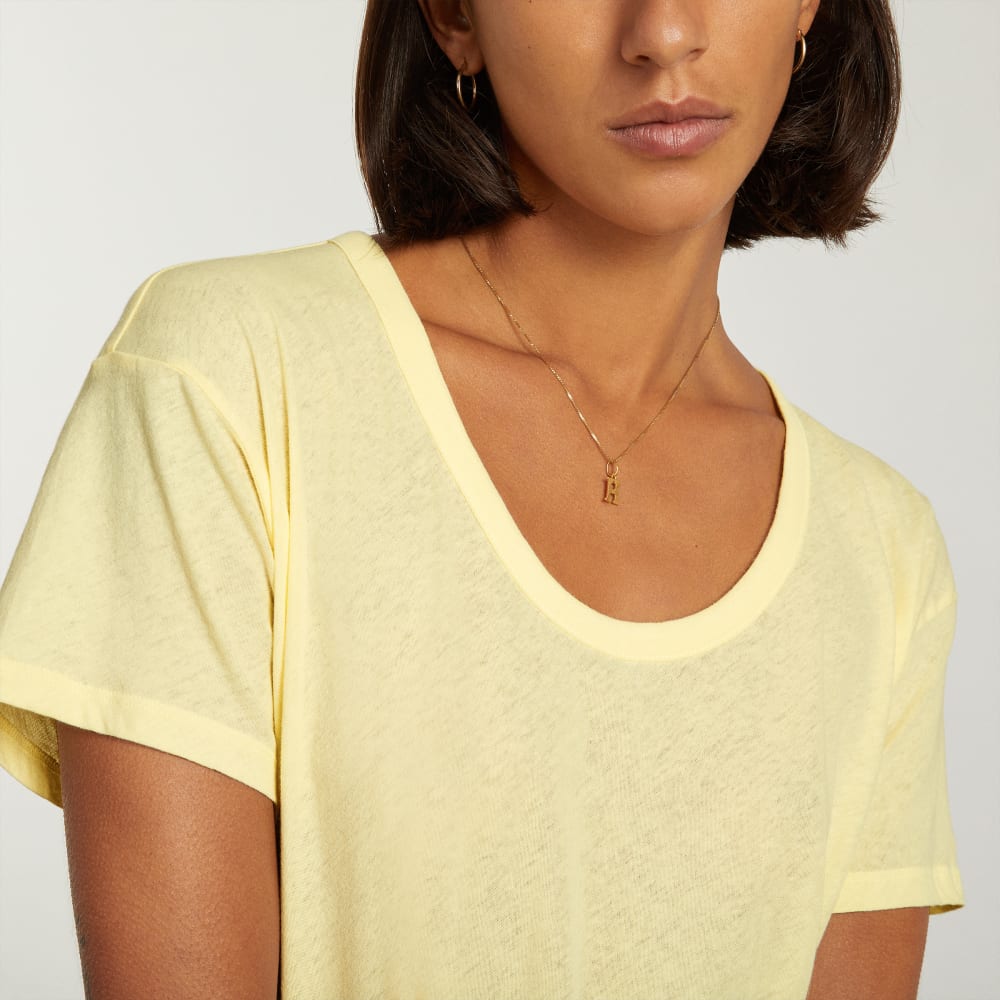 The Air Scoop-Neck Tee | Pastel Yellow - Image 6