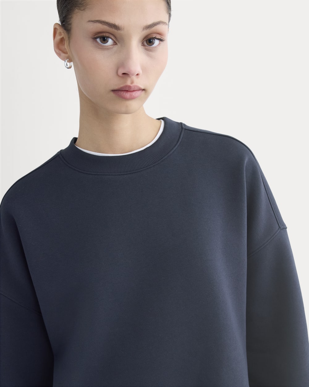 Luxe Fleece Sweatshirt | Navy - Image 4