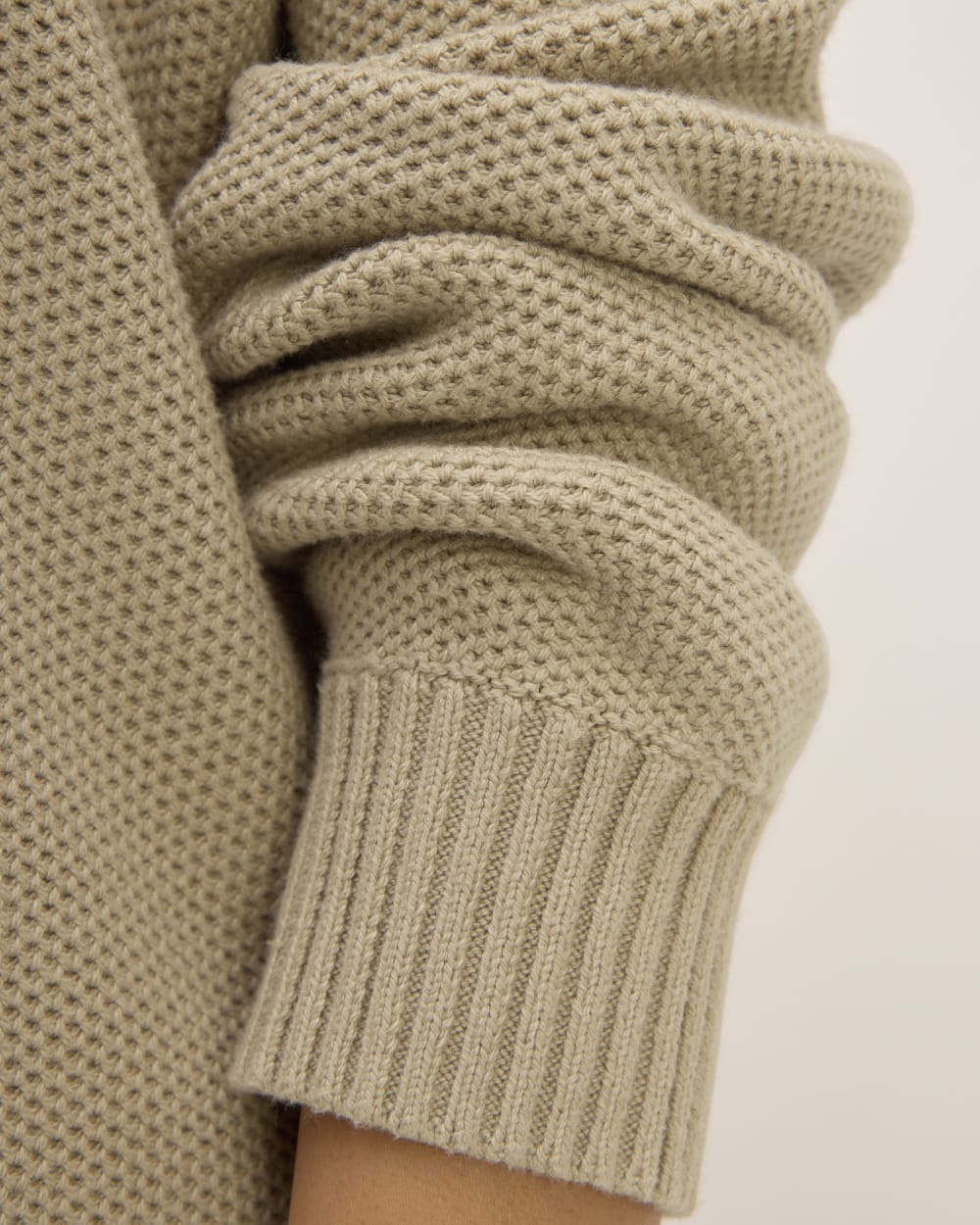 The Cotton Honeycomb Cardigan | Trench Coat Khaki - Image 4