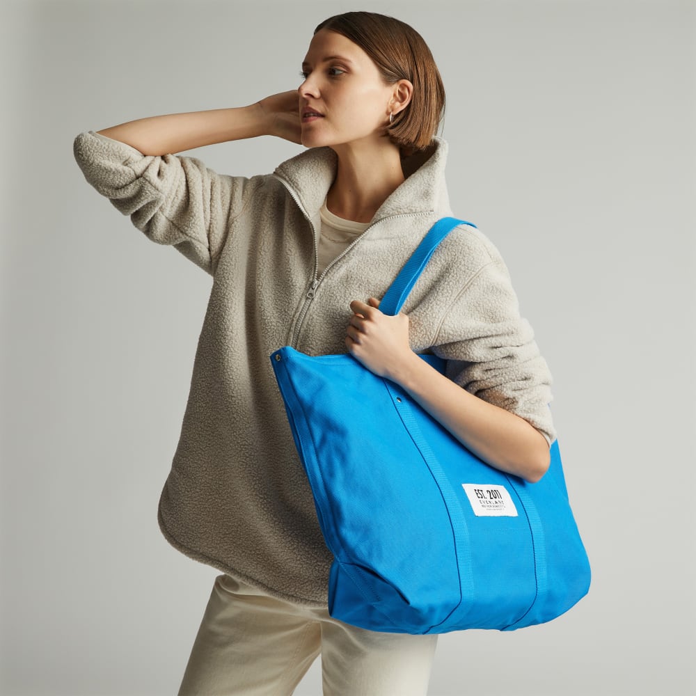 The Organic Canvas Weekender | Brilliant Blue - Image 2