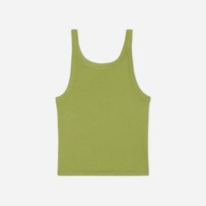 The Pima Micro-Rib Short Tank | Pepper