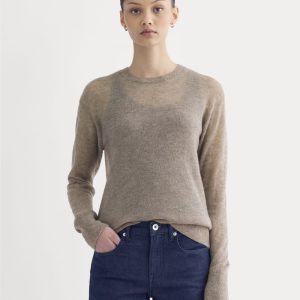 The Air Alpaca? Relaxed Crew Top | Heathered Chocolate Chip