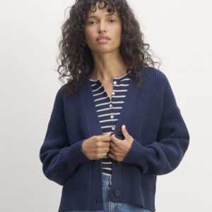 The Boxy Cardigan in Everyday Cotton | Navy