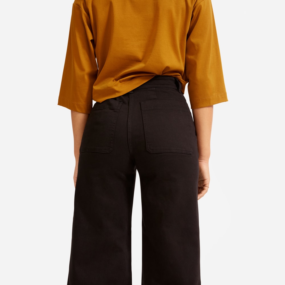 The Wide-Leg Crop Pant | Black | Regular - Image 4