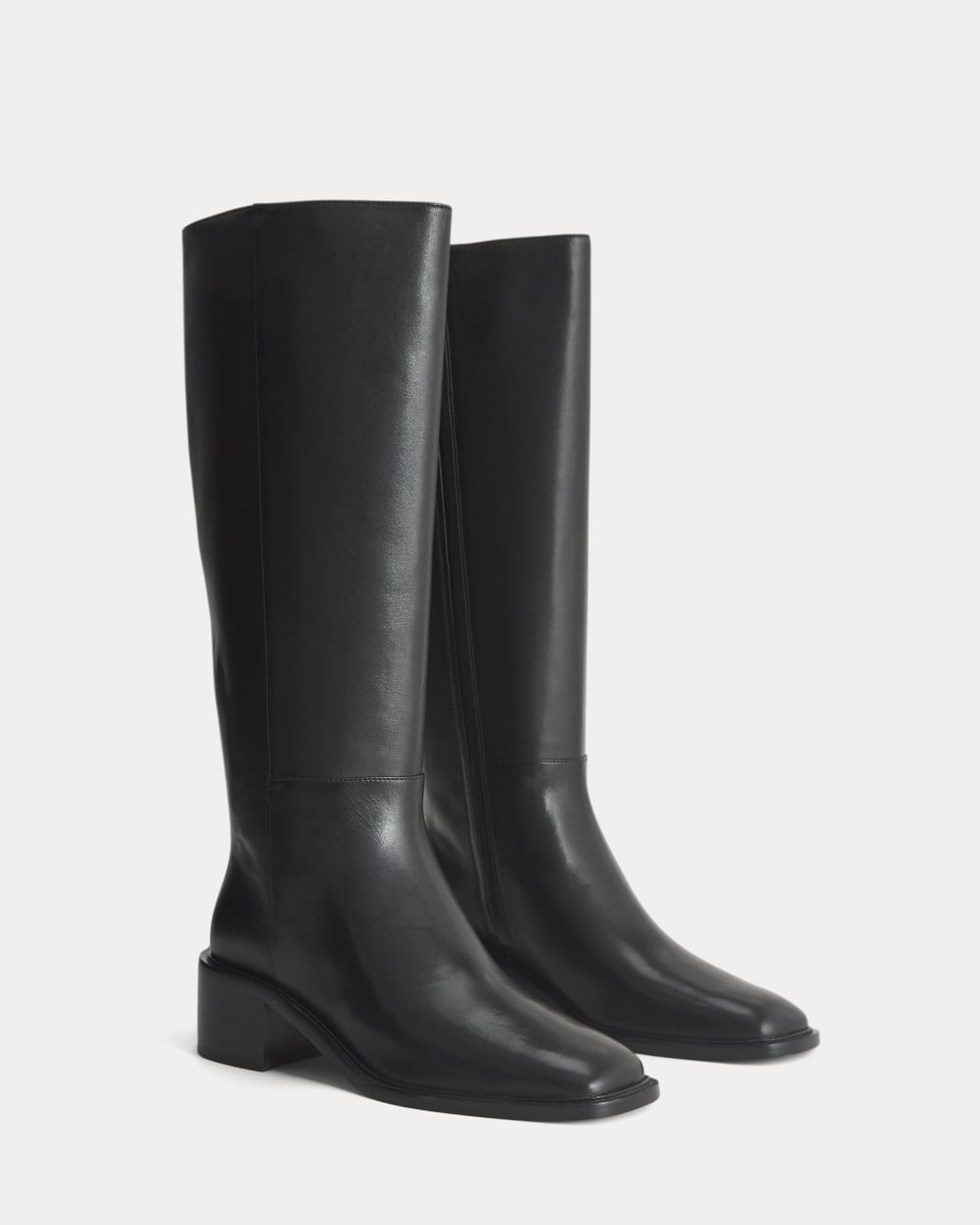 Leather Knee-High City Boot | Black - Image 3