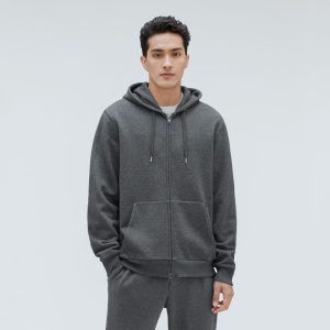 The Organic Track Full Zip | Dark Heather Grey