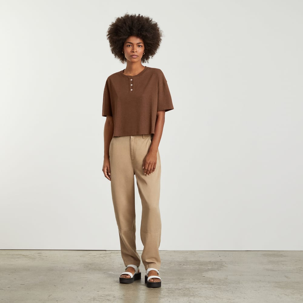 The Vintage Henley Hemp Tee | Espresso - Image 5