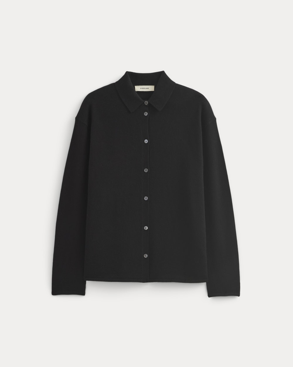 Cashmere Button-Up Shirt | Black - Image 2