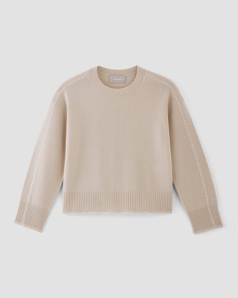 The Good Merino Wool Crewneck Sweater | Buttermilk / White - Image 2