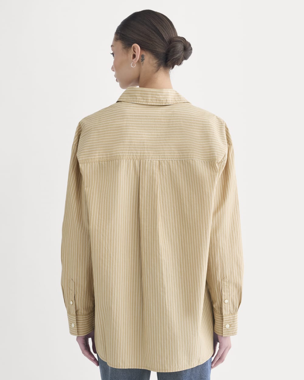 The Boyfriend Shirt in Ultrasoft Cotton | Tiger's Eye / Optic White - Image 5