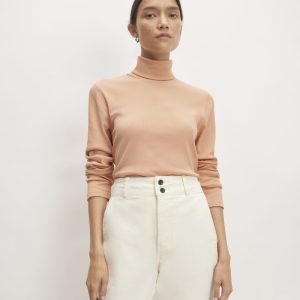 The Luxe Rib Turtleneck | Blush Pink