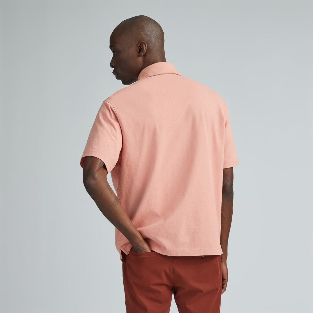 The Premium Weight Relaxed Polo | Light Rose - Image 3