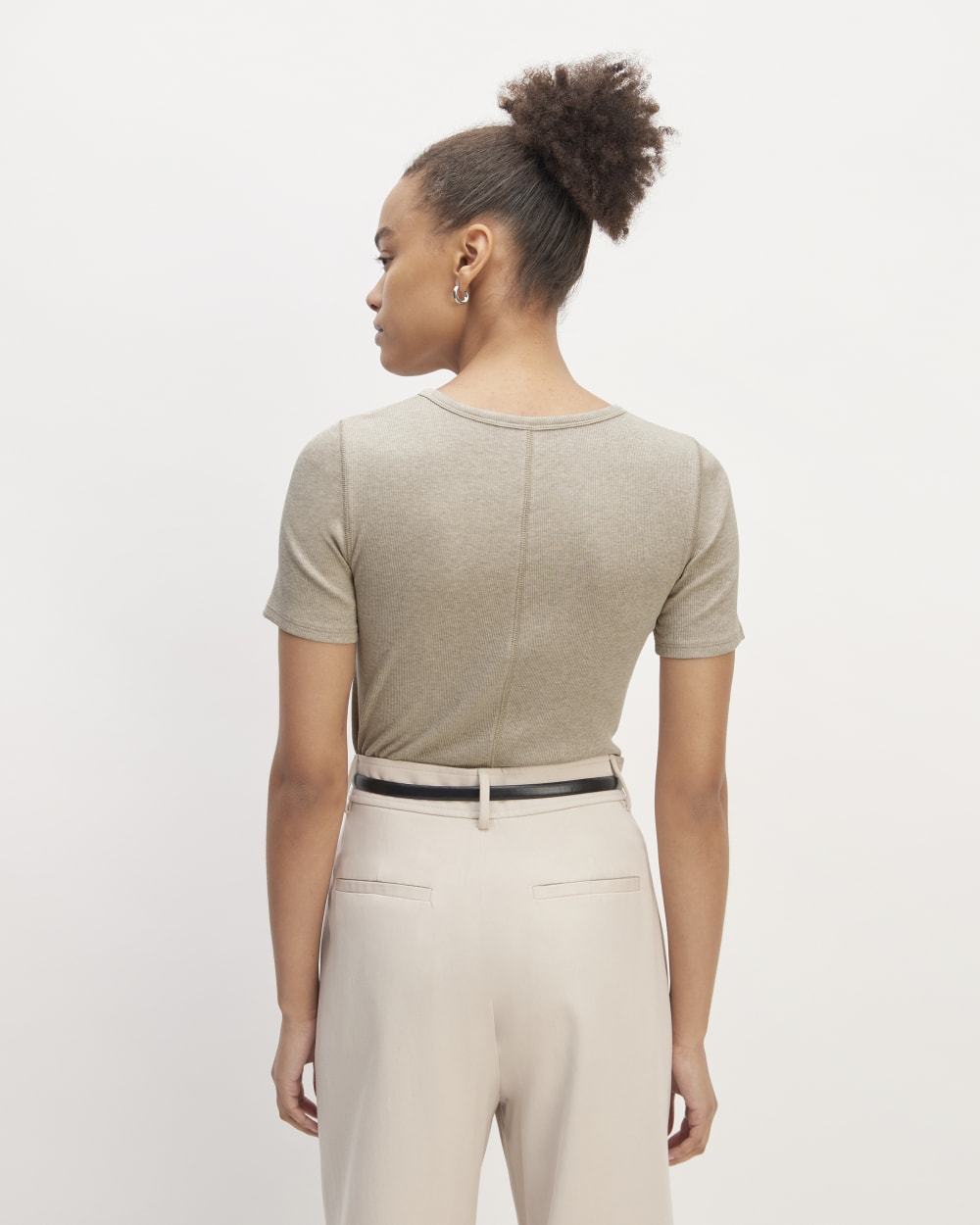 The Luxe Rib Crew | Heathered Tan - Image 4