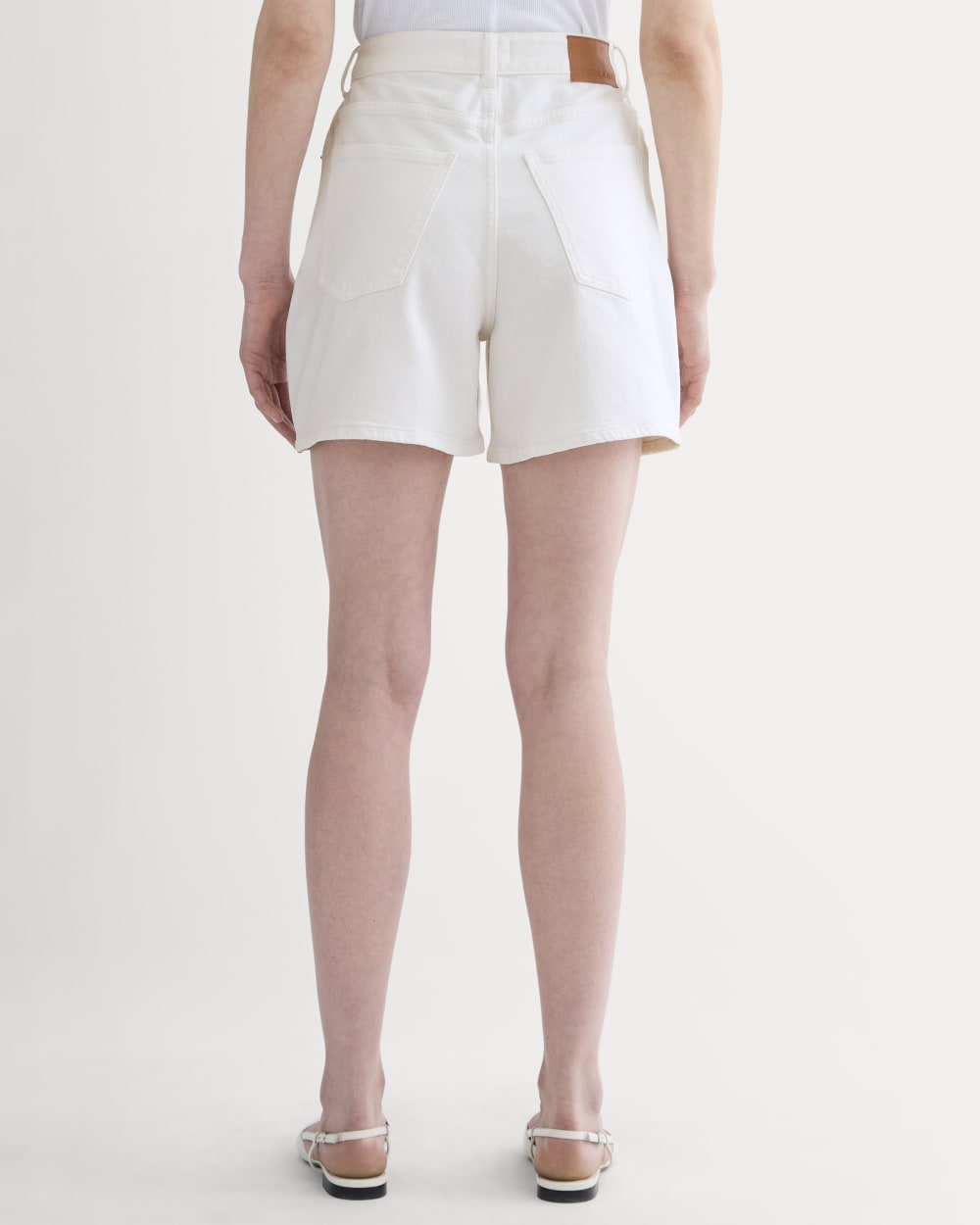The A-Line Denim Short | White - Image 5
