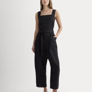 The Utility Coverall in Linen | Black