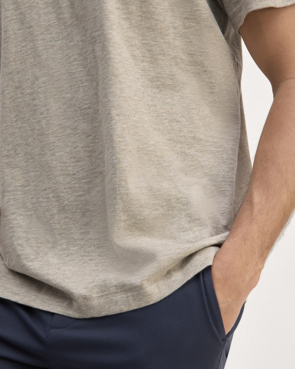 The Cotton Slub Henley | Heather Oatmeal - Image 7