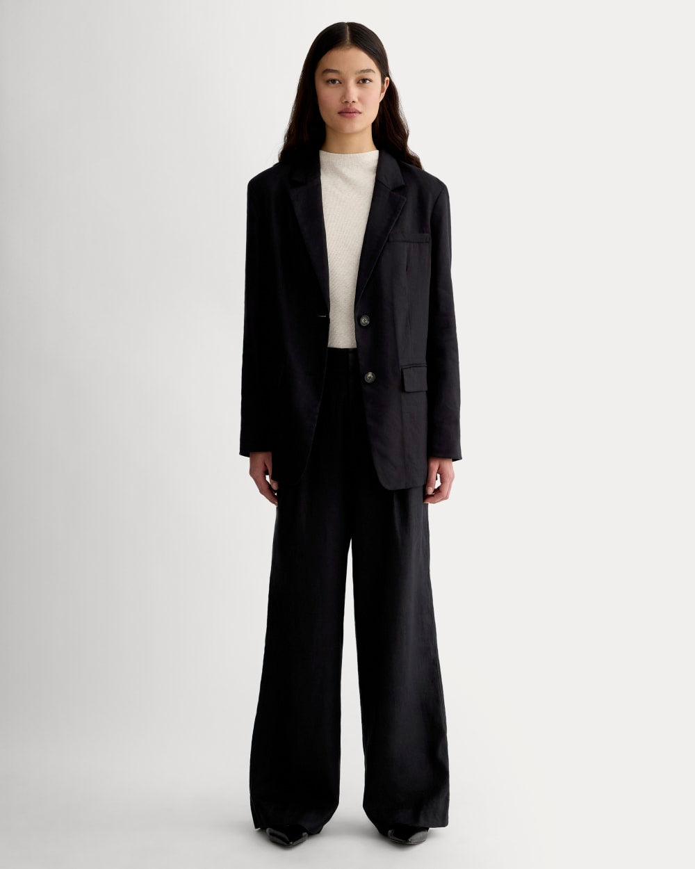 The Linen Way-High® Drape Pant | Black
