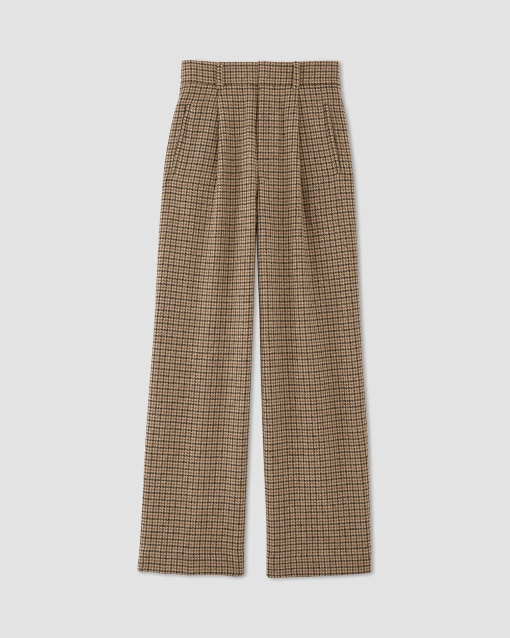 The ReWool® Way-High Drape Pant | Camel Houndstooth - Image 2