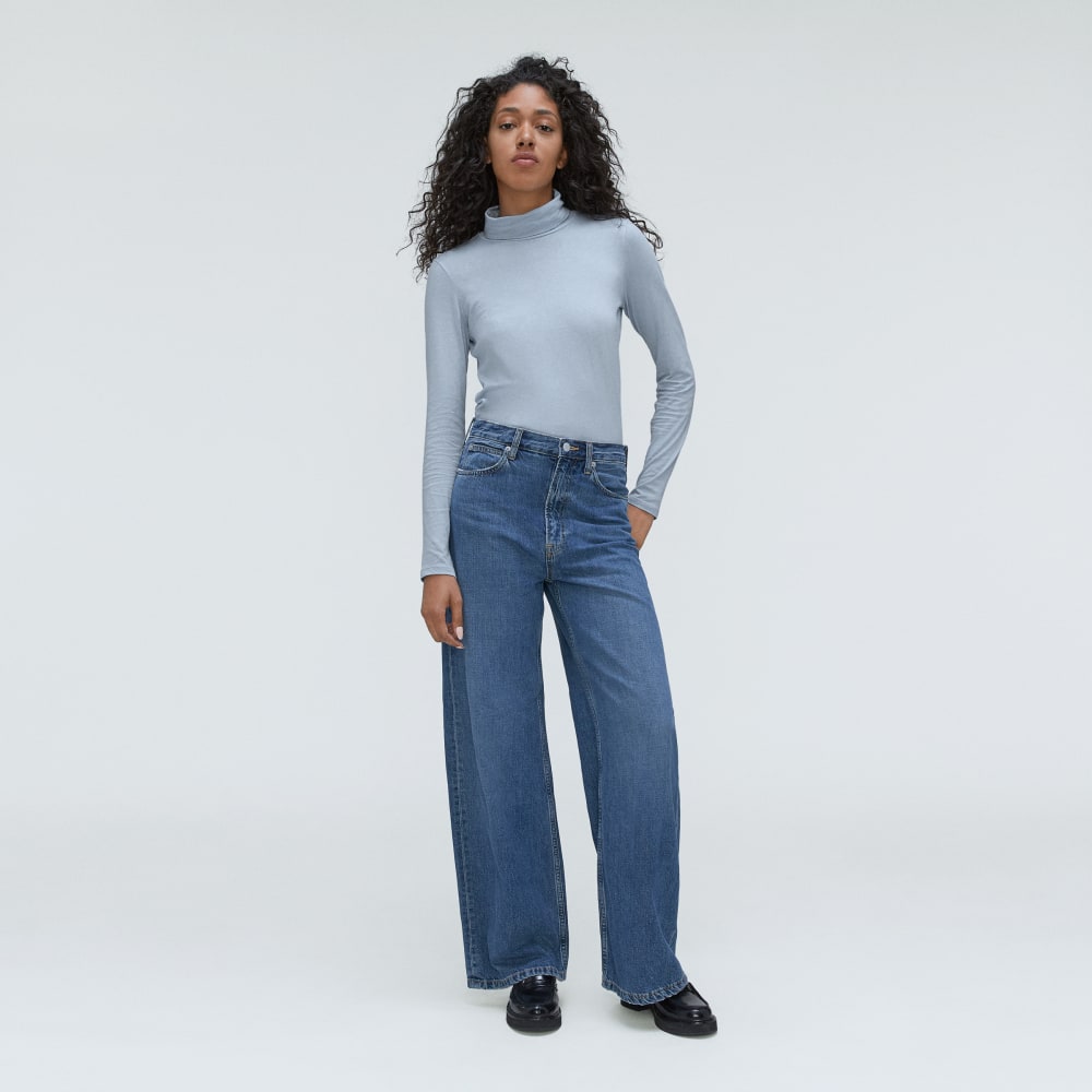 The Organic Cotton Turtleneck | Mist - Image 6