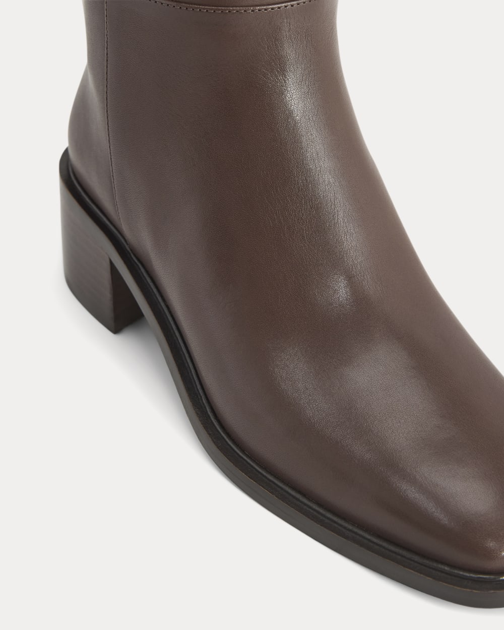 Leather Knee-High City Boot | Deep Brown - Image 7