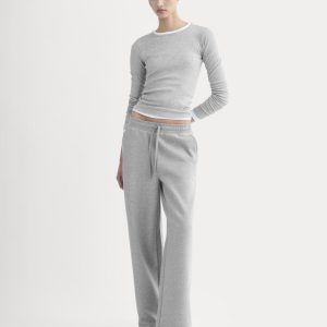Luxe Fleece Wide-Leg Sweatpant | Vintage Heather Grey