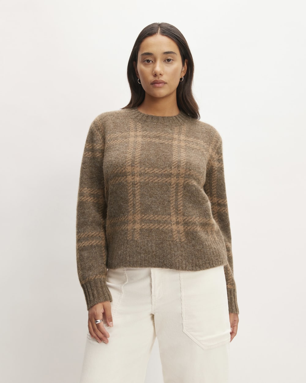 The Alpaca Cropped Crewneck Sweater | Cocoa / Tiger's Eye