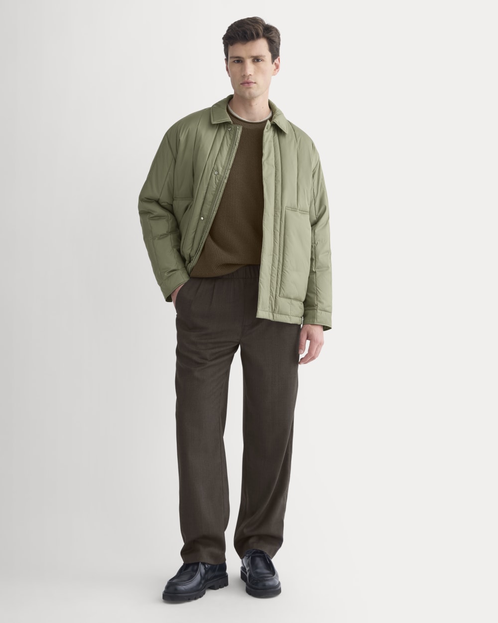 ReNew Vertical-Quilted Jacket | Lichen Green - Image 3