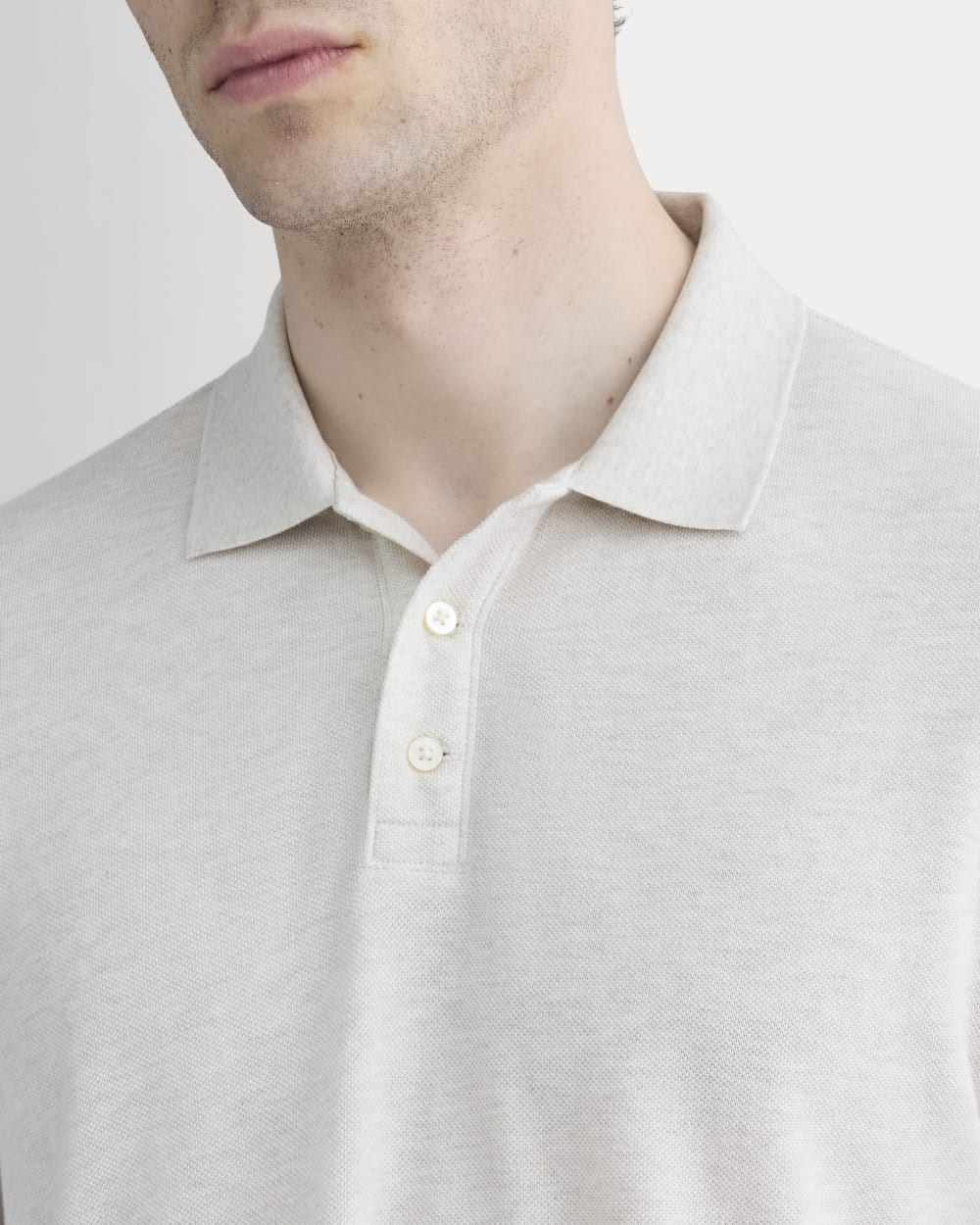 The Pique Polo | Heathered Oat - Image 4