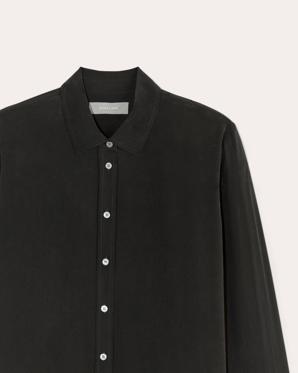 The Must-Have Shirt in Washable Silk | Black - Image 7