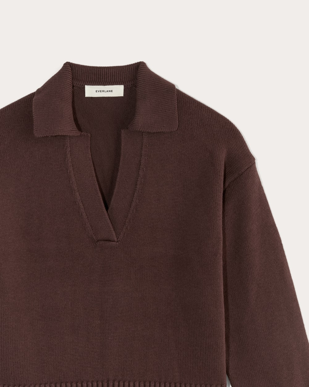 The Boxy Polo in Everyday Cotton | Dark Mahogany - Image 6