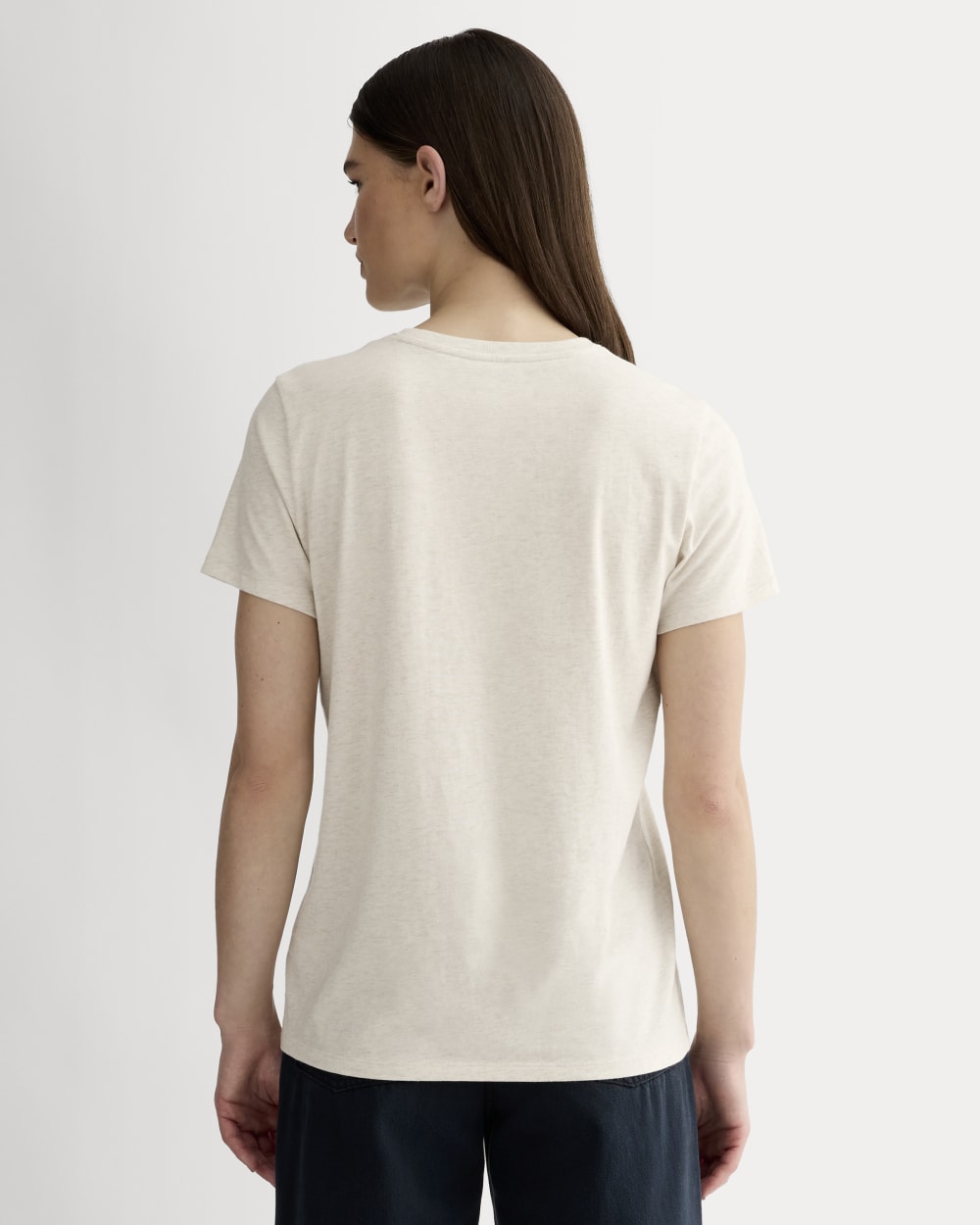 The Slim Crew in Essential Cotton | Heathered Oat - Image 4